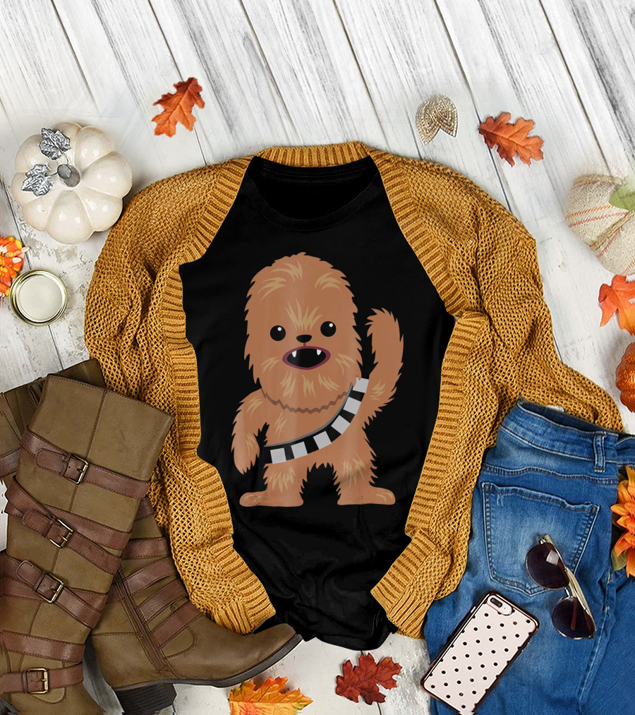 Star Wars Chewbacca Cartoon Cute Chewie Character T-Shirt
