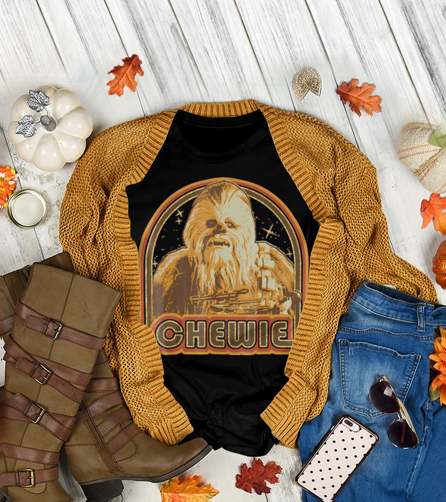 Star Wars Chewbacca Chewie Vintage Retro Space T-Shirt