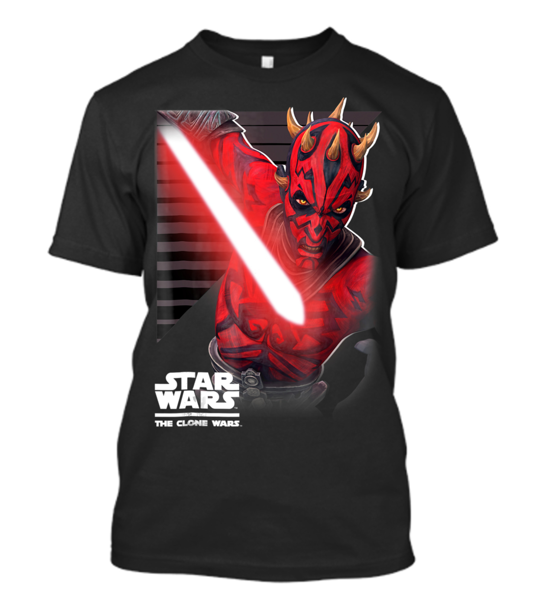 Star Wars The Clone Wars Maul Strikes Lightsaber Duel T-Shirt
