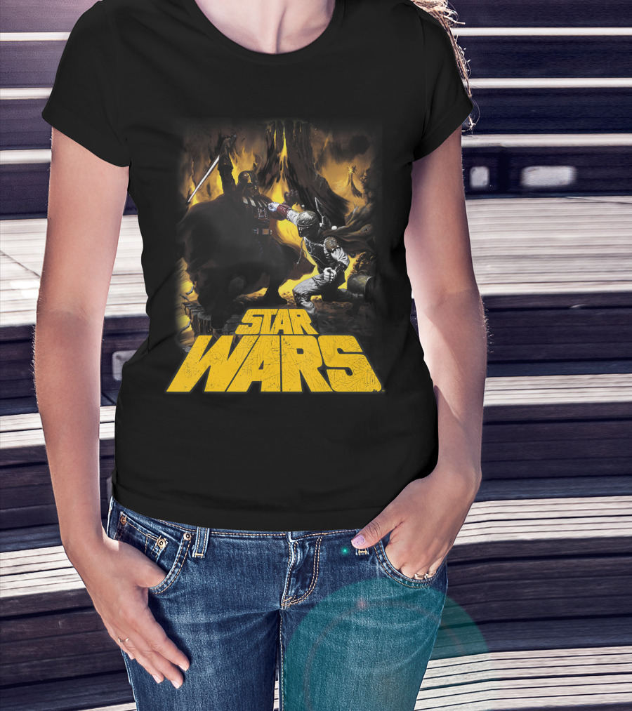 Star Wars Darth Vader Boba Fett Epic Showdown Alternate Universe T-Shirt