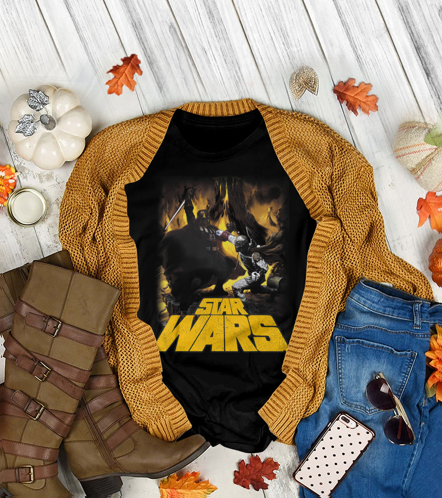 Star Wars Darth Vader Boba Fett Epic Showdown Alternate Universe T-Shirt