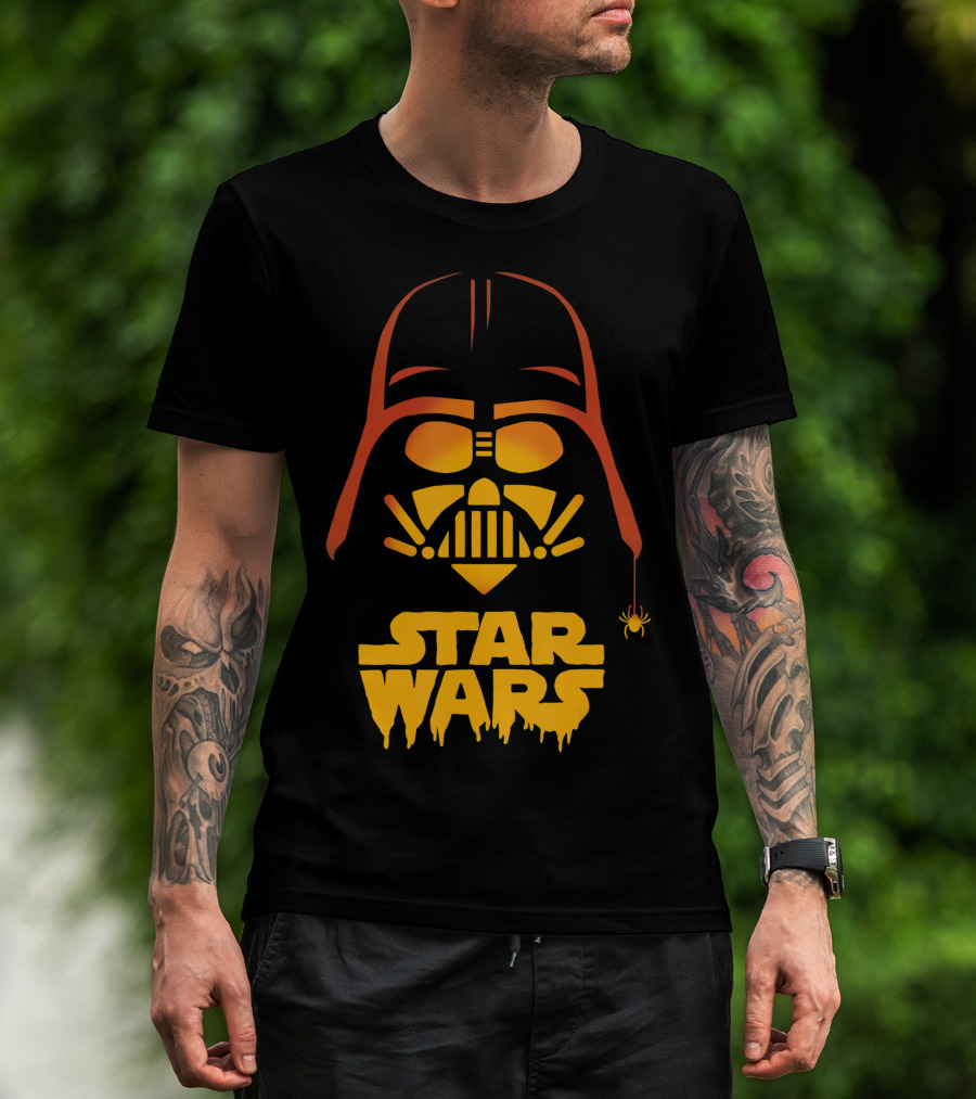 Star Wars Darth Vader Halloween Jack O Lantern Spider T-Shirt