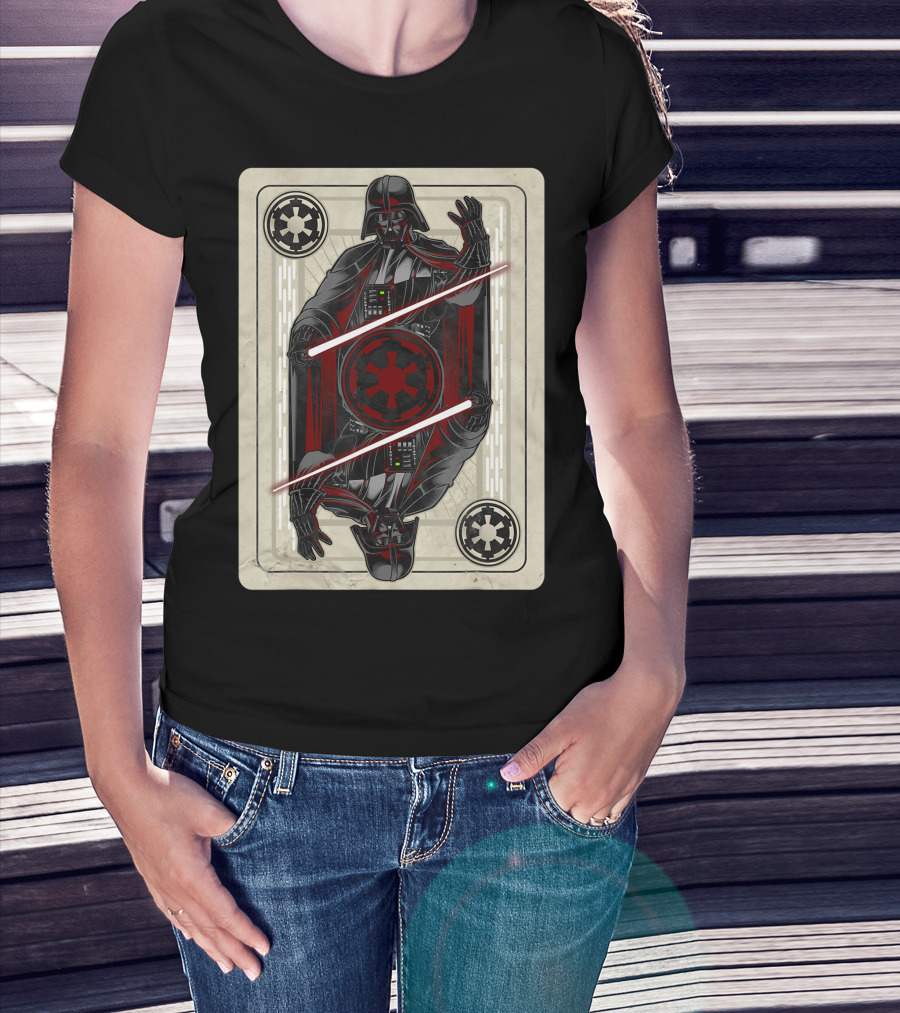 Star Wars Darth Vader Imperial Emblem Playing Card T-Shirt