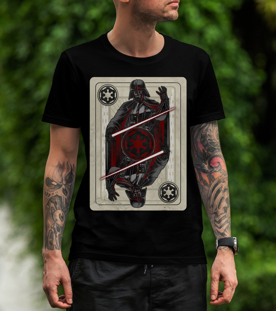 Star Wars Darth Vader Imperial Emblem Playing Card T-Shirt
