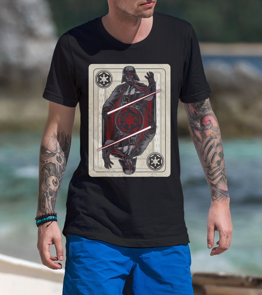 Star Wars Darth Vader Imperial Emblem Playing Card T-Shirt