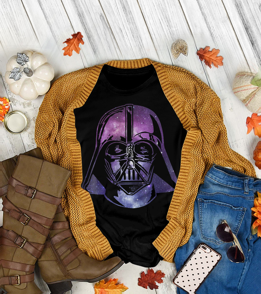 Darth Vader Space Galaxy Helmet Star Wars T-Shirt