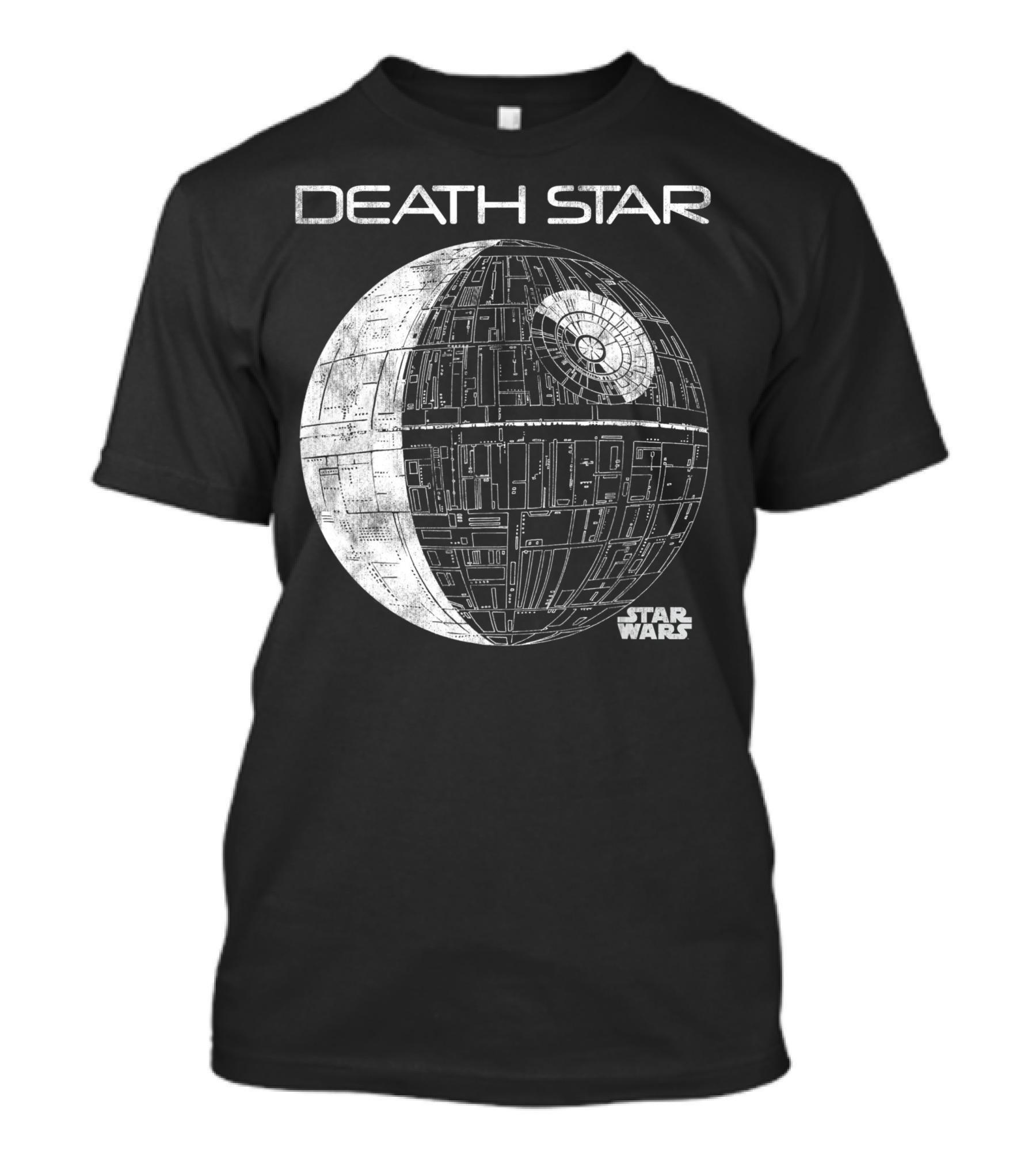 Star Wars Death Star Blueprint Tonal Line T-Shirt