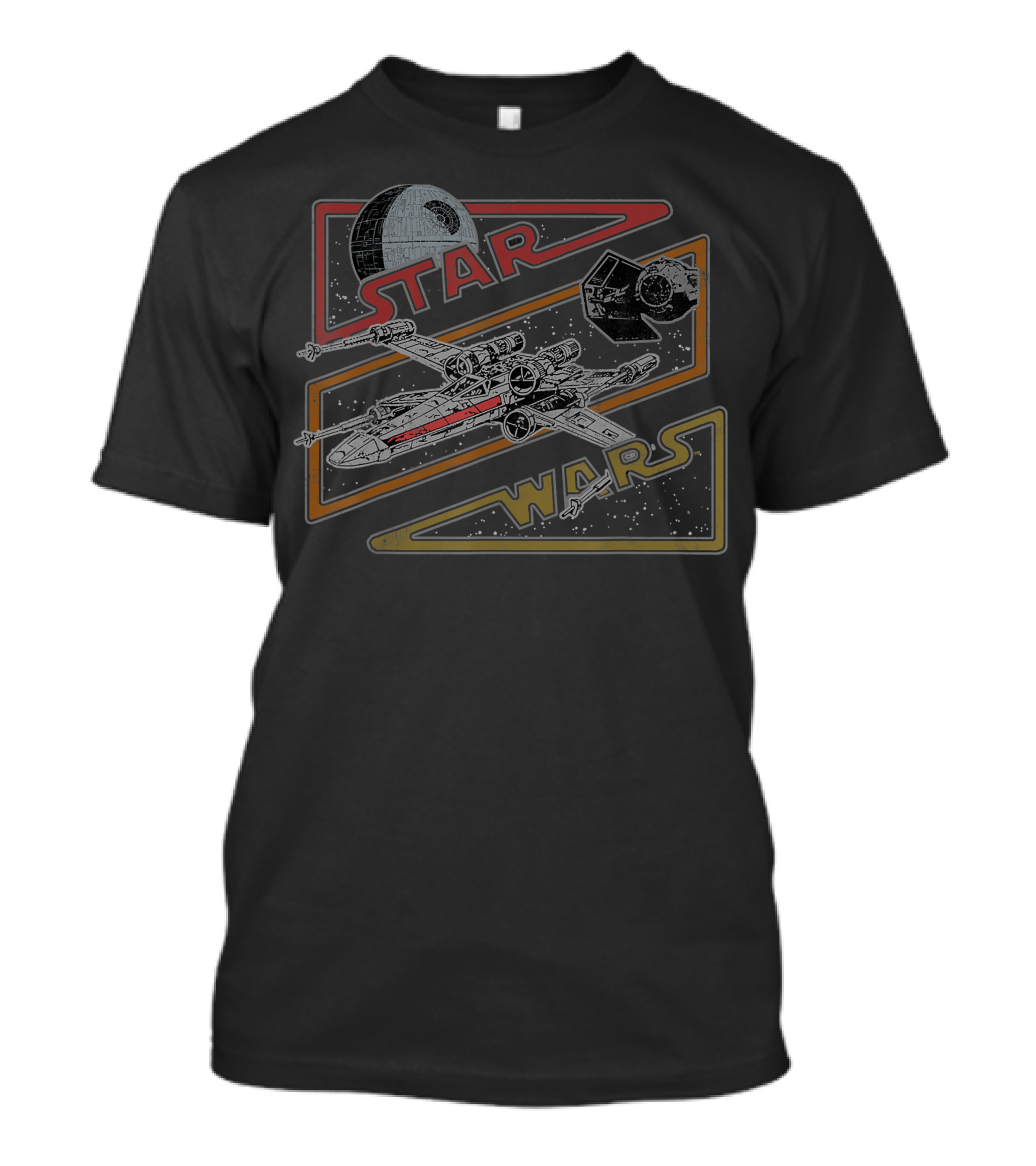 Star Wars Death Star X Wing Tie Fighter Retro T-Shirt
