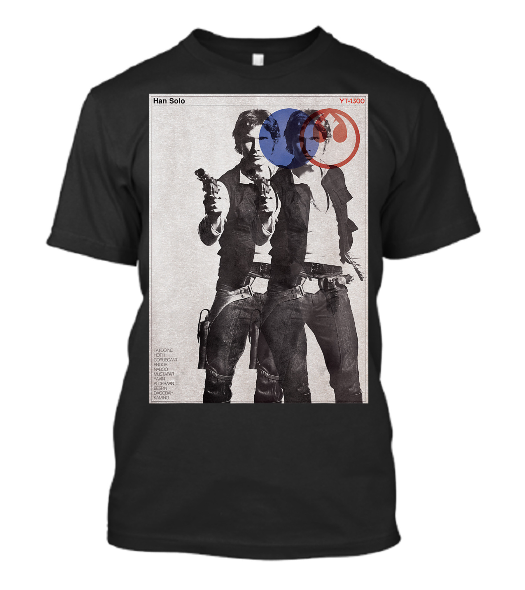 Han Solo YT-1300 Falcon Blueprint Double T-Shirt