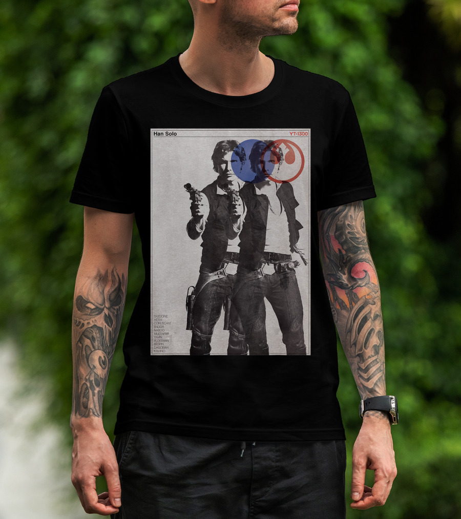 Han Solo YT-1300 Falcon Blueprint Double T-Shirt