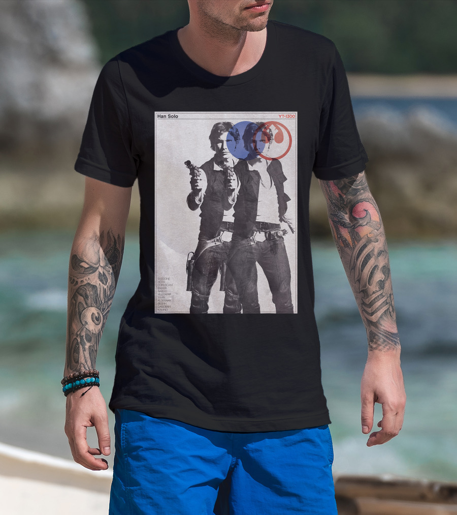 Han Solo YT-1300 Falcon Blueprint Double T-Shirt