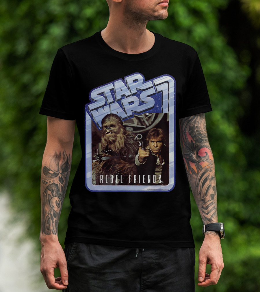 Star Wars Chewbacca And Han Solo Rebel Friends T-Shirt
