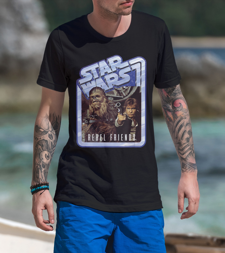 Star Wars Chewbacca And Han Solo Rebel Friends T-Shirt