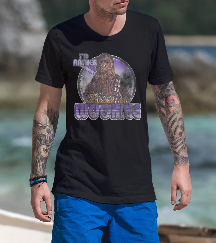 I'd Rather Kiss A Wookiee Chewbacca Star Wars 7Y T-Shirt