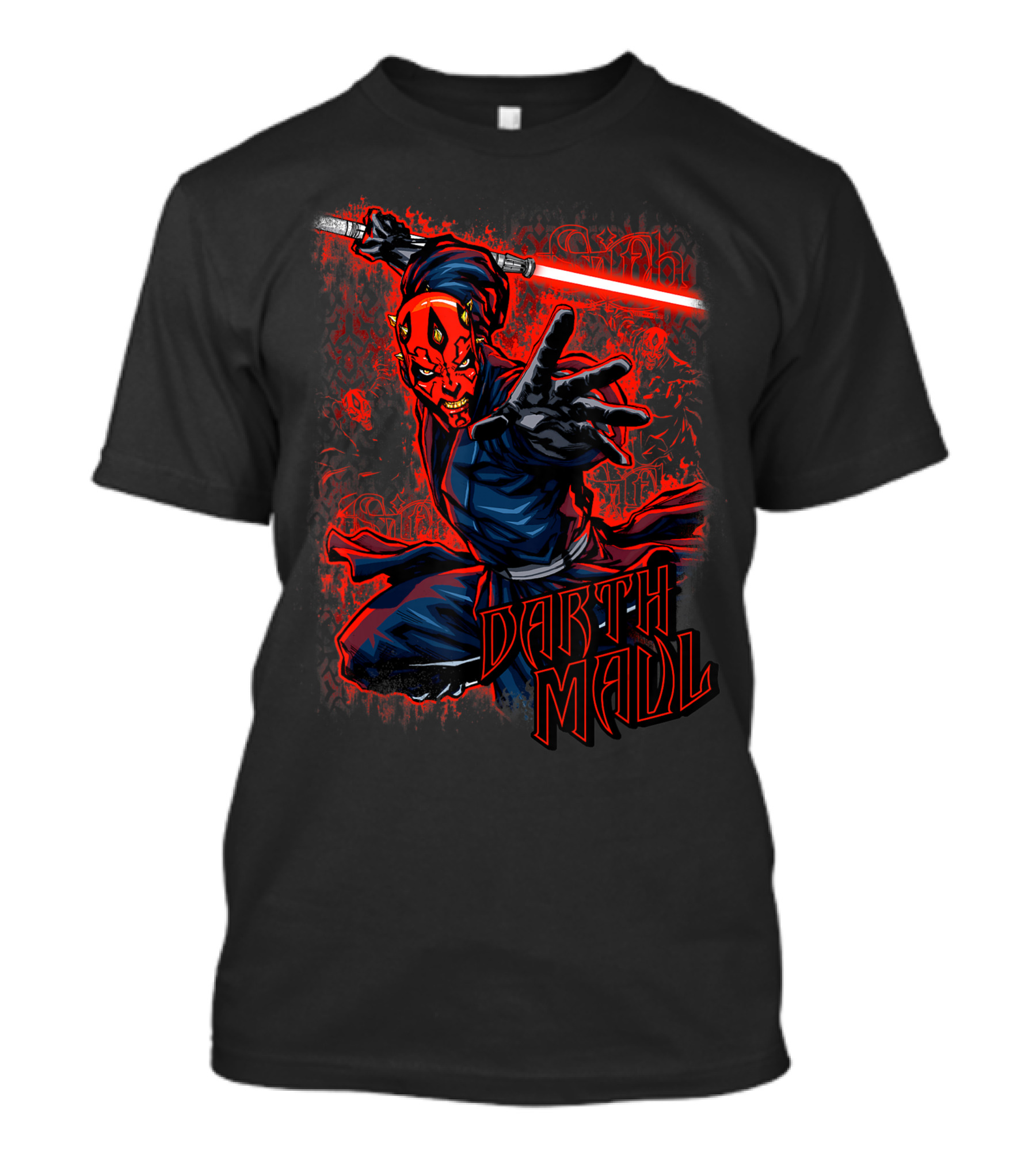 Darth Maul Red Saber Dynamic Action Pose Star Wars T-Shirt