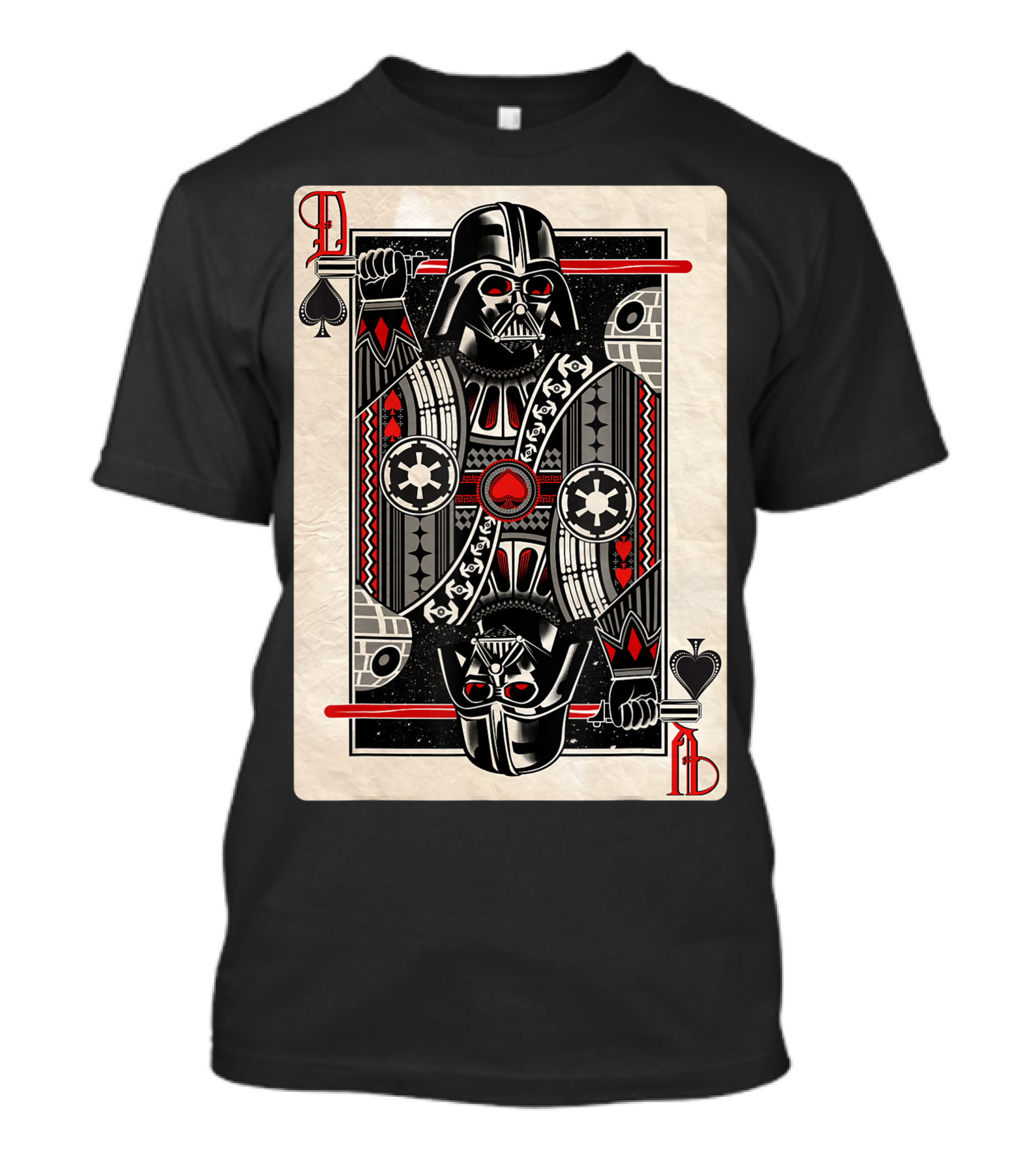 Darth Vader Playing Card King Of Spades Star Wars Iconic T-Shirt