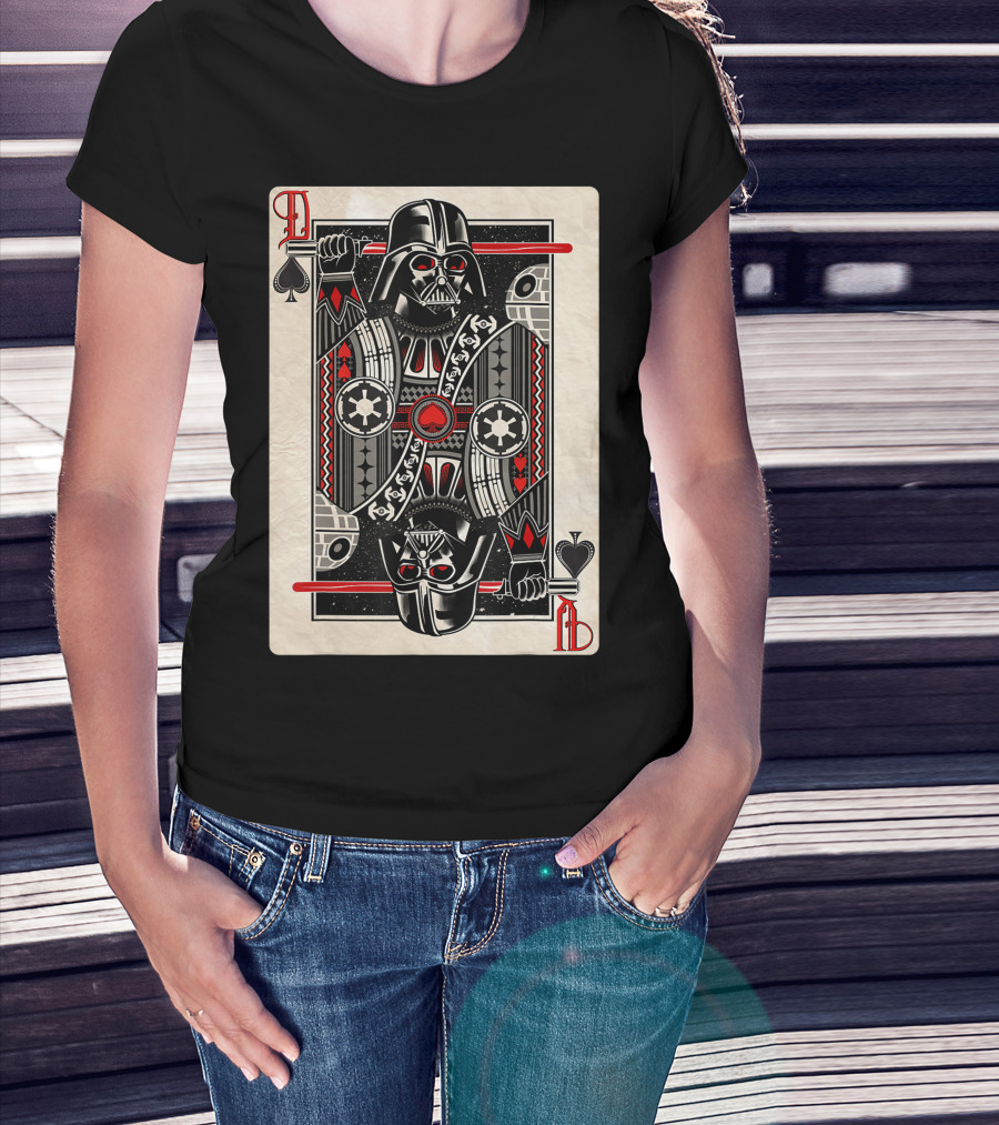 Darth Vader Playing Card King Of Spades Star Wars Iconic T-Shirt