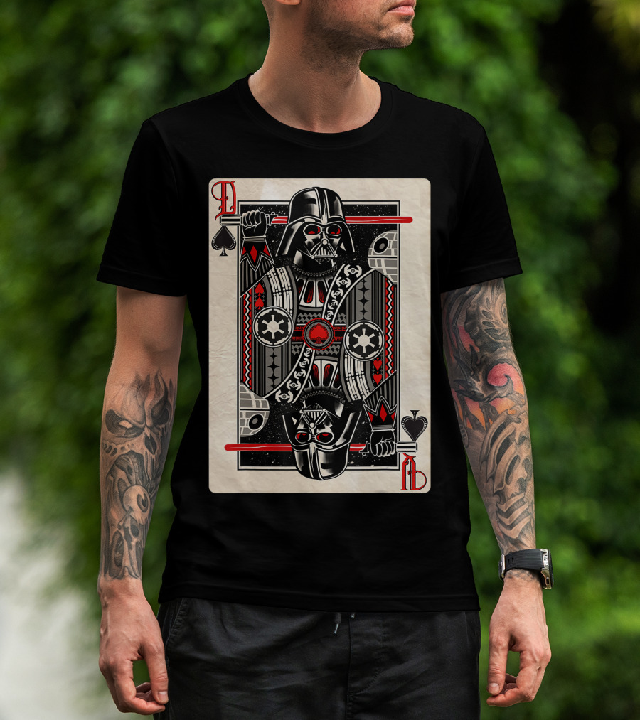 Darth Vader Playing Card King Of Spades Star Wars Iconic T-Shirt