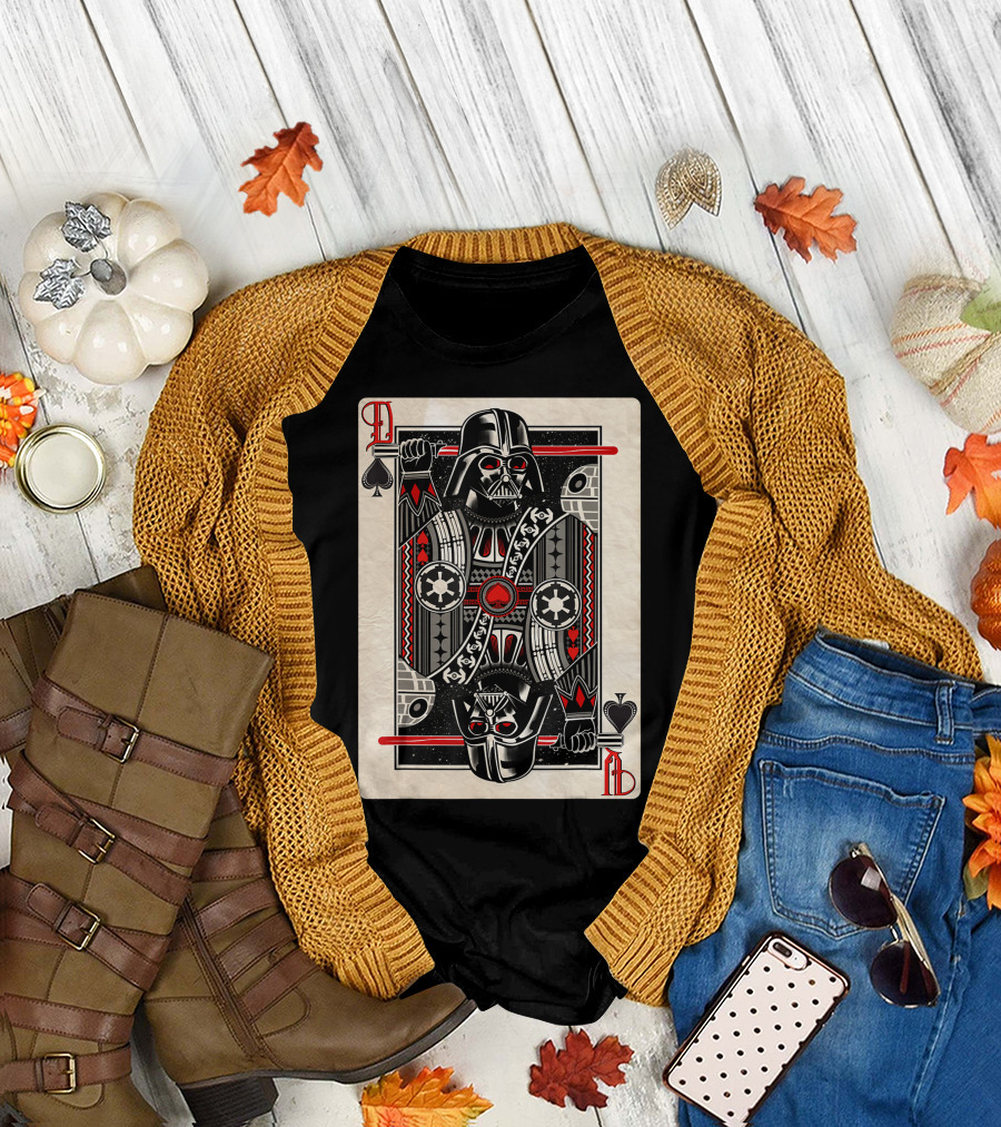 Darth Vader Playing Card King Of Spades Star Wars Iconic T-Shirt