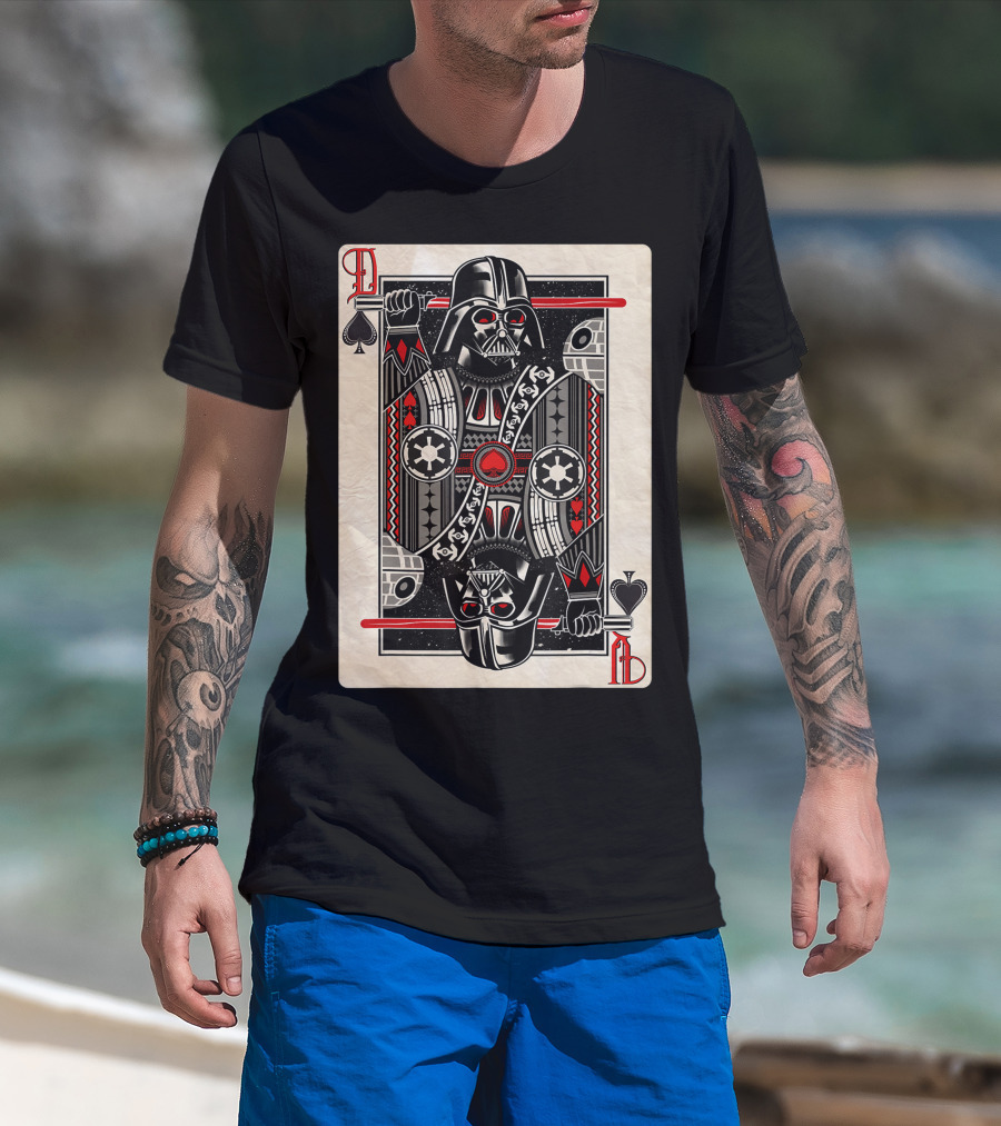 Darth Vader Playing Card King Of Spades Star Wars Iconic T-Shirt