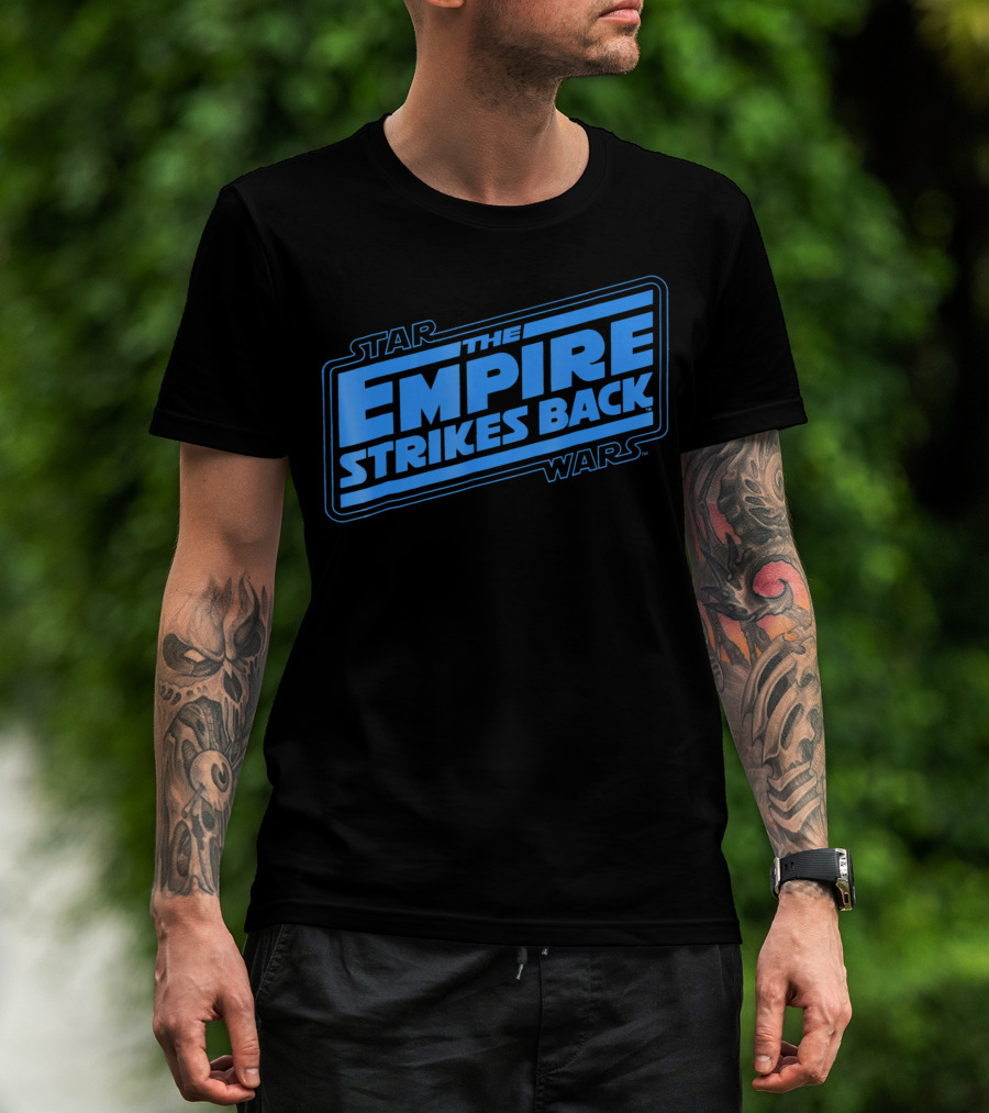 Star Wars The Empire Strikes Back Logo Blue T-Shirt