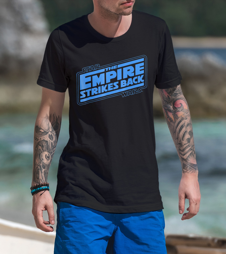 Star Wars The Empire Strikes Back Logo Blue T-Shirt