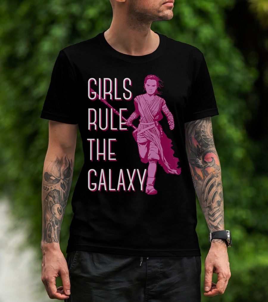 Star Wars Episode 7 Rey Girls Rule The Galaxy T-Shirt