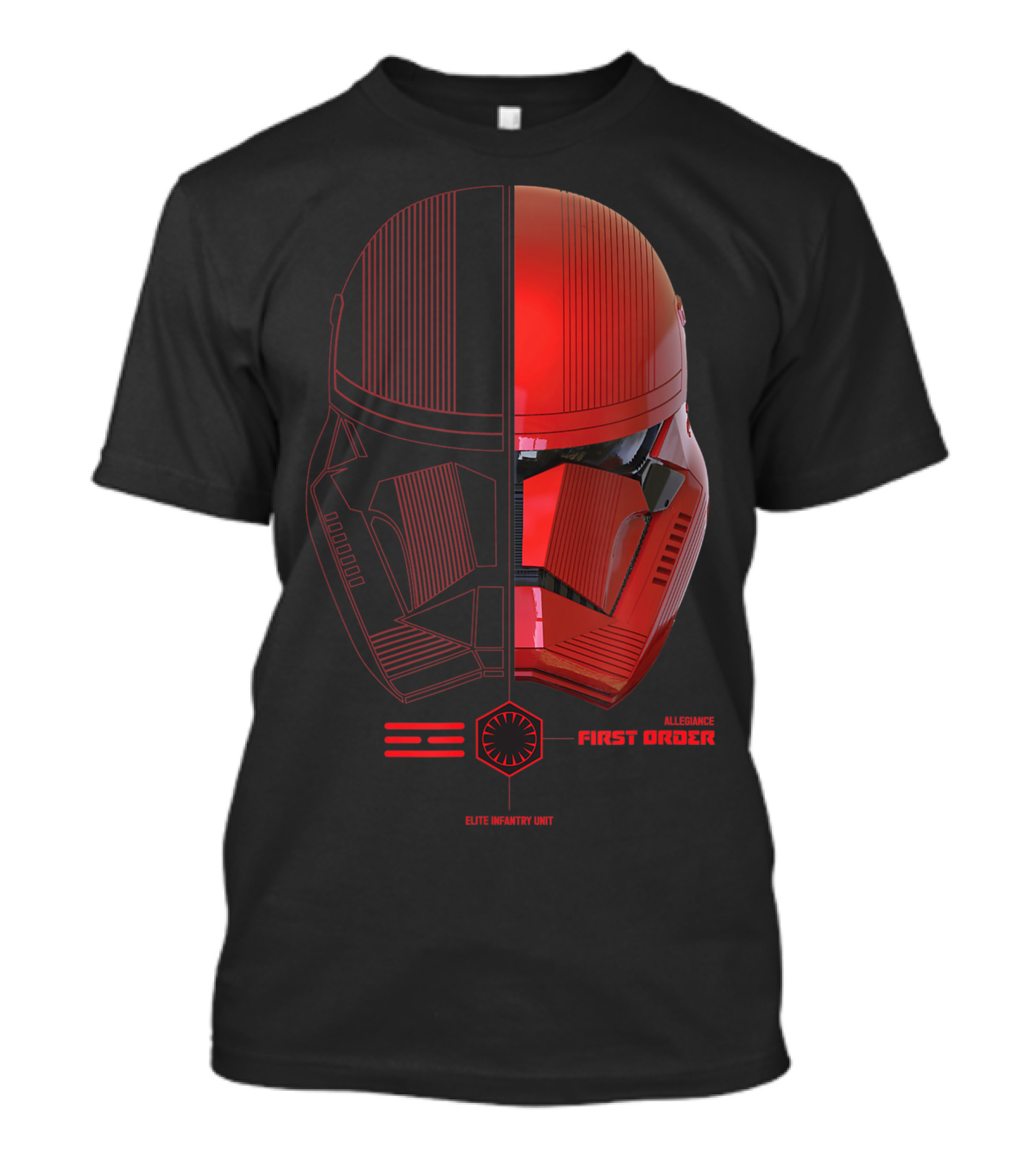Star Wars Episode IX Sith Trooper Half Helmet First Order Elite Infantry Unit T-Shirt