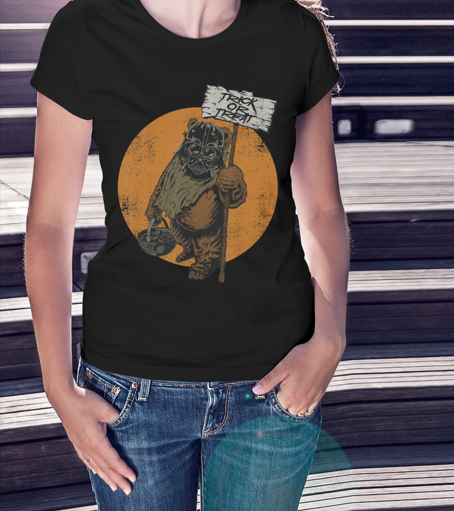 Star Wars Ewok As Darth Vader Trick Or Treat Halloween T-Shirt
