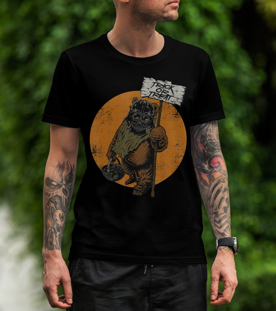Star Wars Ewok As Darth Vader Trick Or Treat Halloween T-Shirt