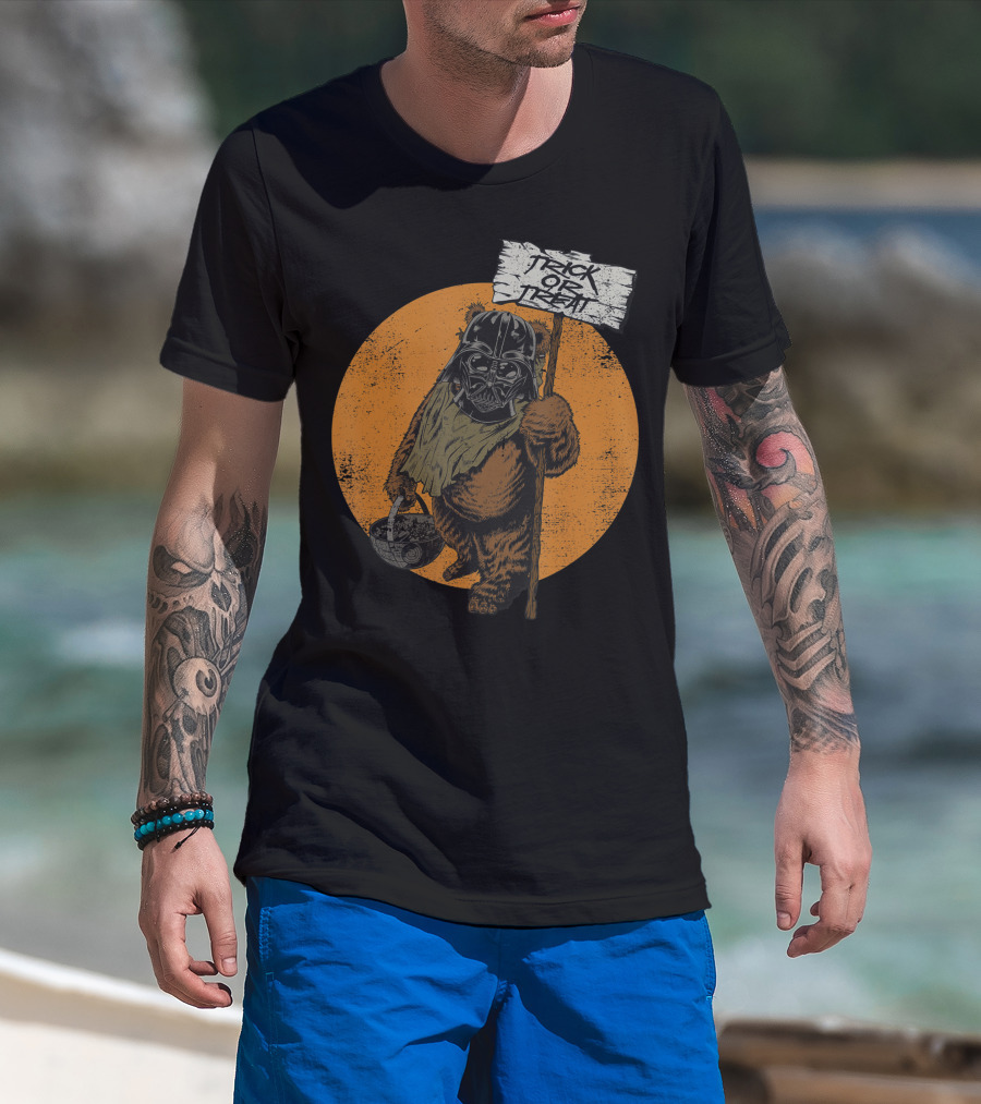 Star Wars Ewok As Darth Vader Trick Or Treat Halloween T-Shirt