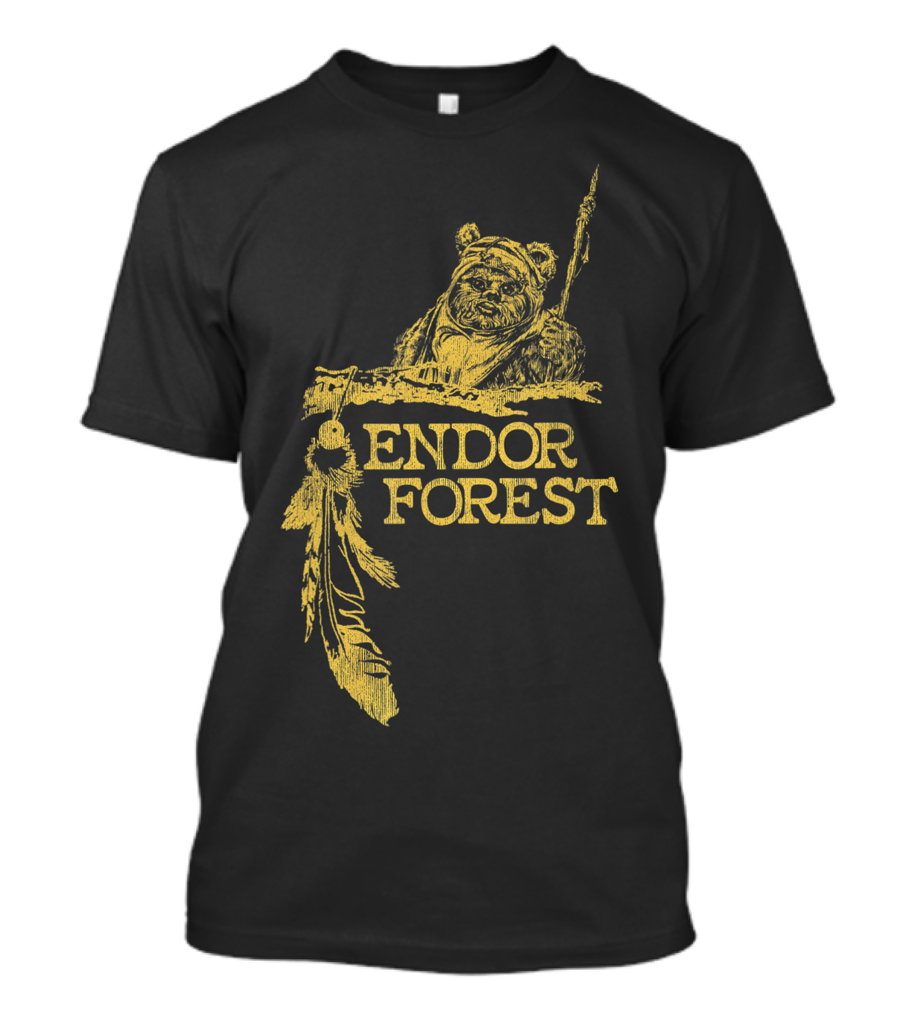 Endor Forest Ewok Star Wars Feather Spear Iconic T-Shirt