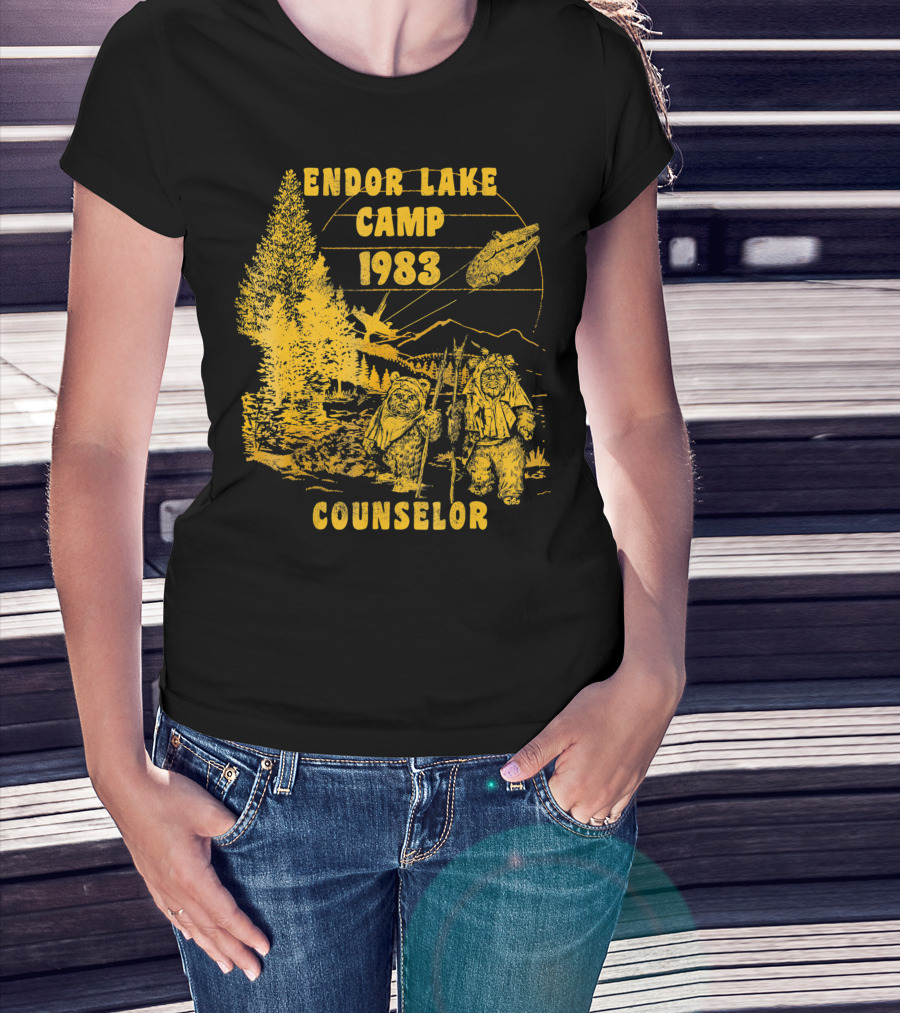 Star Wars Ewok Endor Lake Camp Counselor 1983 Vintage Adventure Scene T-Shirt