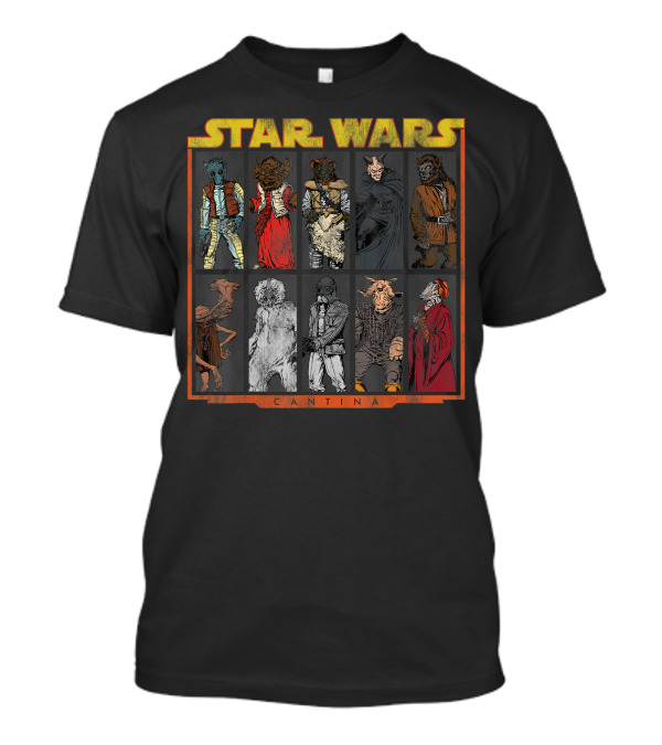 Star Wars Cantina Iconic Mos Eisley Cantina Characters Fan Fave T-Shirt