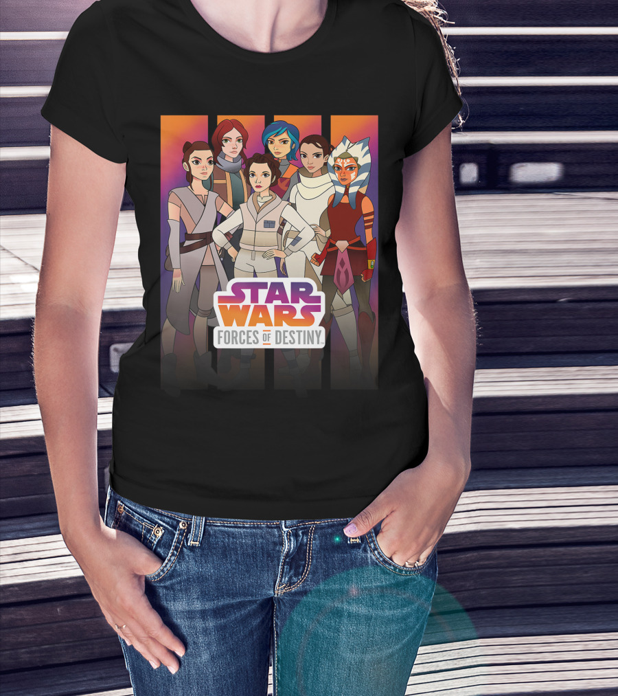 Star Wars Forces Of Destiny Heroines Group Shot Characters T-Shirt