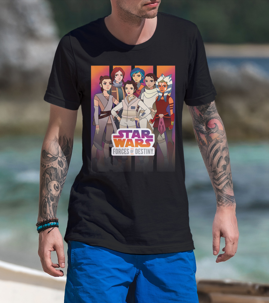 Star Wars Forces Of Destiny Heroines Group Shot Characters T-Shirt