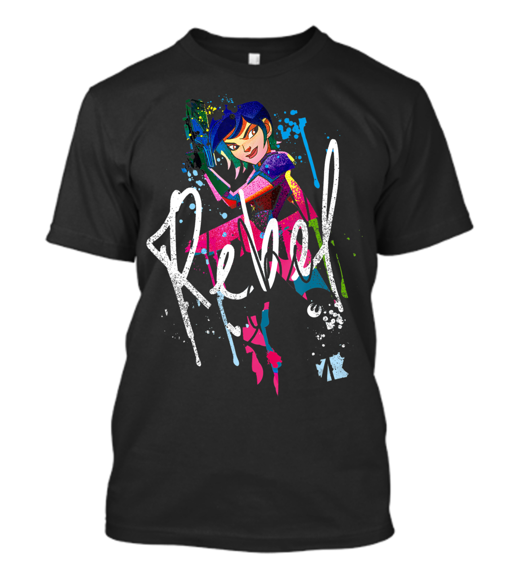 Star Wars Forces Of Destiny Sabine Rebel Paint Drip T-Shirt