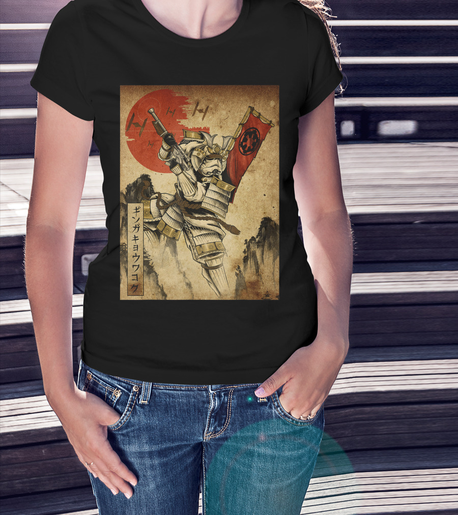 Star Wars Galactic Republic Kanji Samurai Warrior Flag Japanese T-Shirt