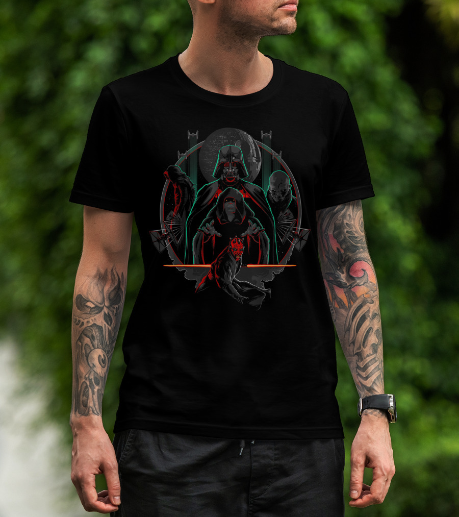 Star Wars Sith Lords Group Shot Darth Vader Emperor Palpatine Darth Maul T-Shirt