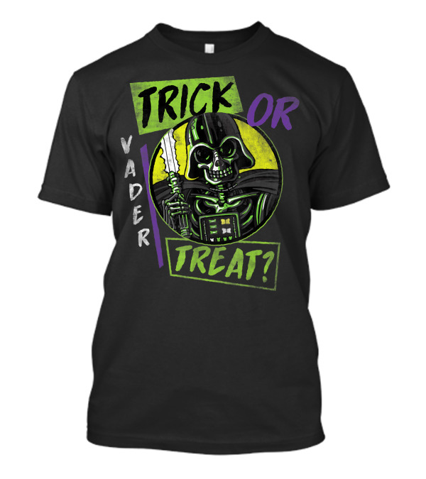 Vader Trick Or Treat Halloween Star Wars Darth Vader Skeleton T-Shirt