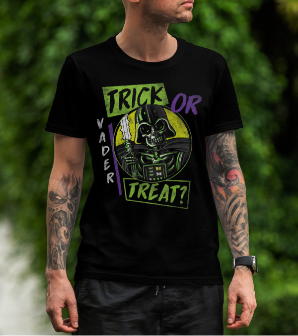 Vader Trick Or Treat Halloween Star Wars Darth Vader Skeleton T-Shirt