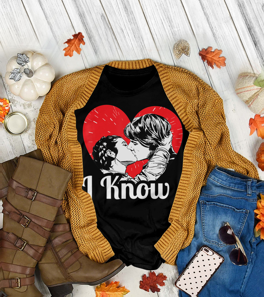 Star Wars Han Leia I Know Heartfelt Kiss T-Shirt