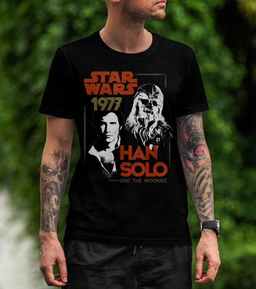 Star Wars 1977 Han Solo And The Wookiee T-Shirt