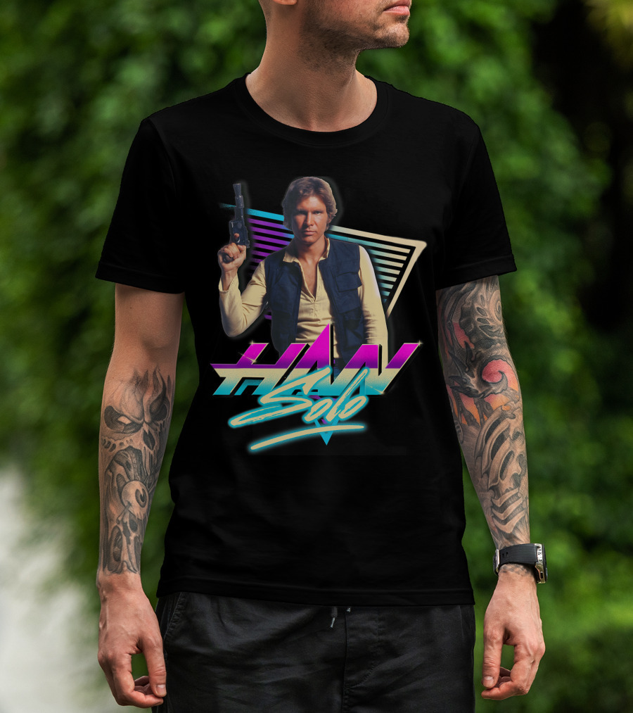 Star Wars Han Solo Retro Eighties Neon T-Shirt