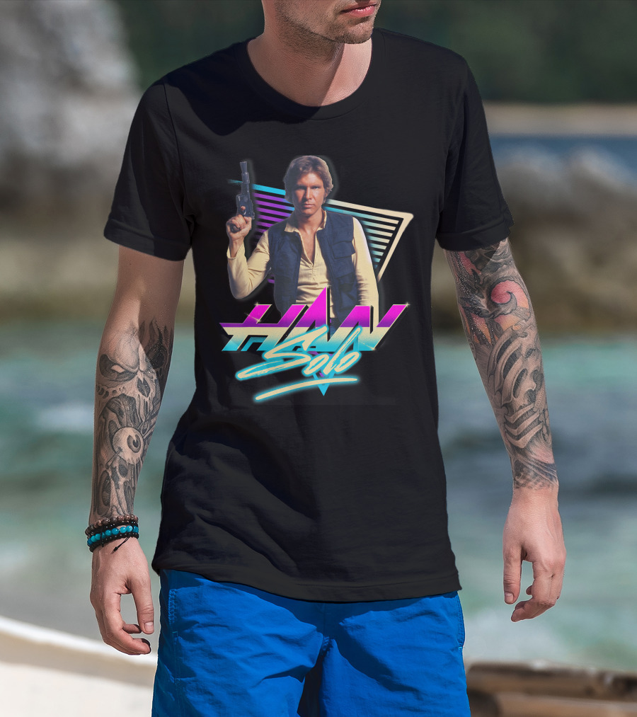 Star Wars Han Solo Retro Eighties Neon T-Shirt