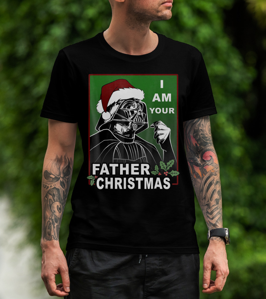 Star Wars I Am Your Father Christmas Darth Vader Santa Hat T-Shirt
