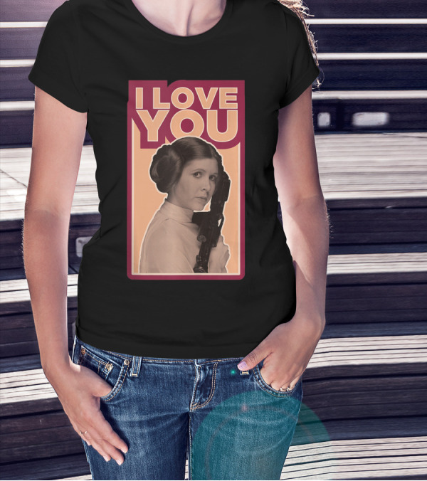 Star Wars I Love You Princess Leia Iconic Film Image T-Shirt