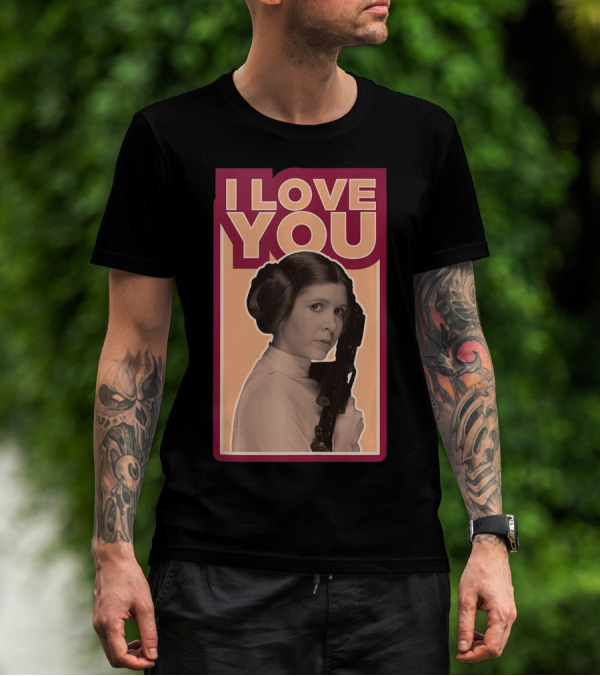 Star Wars I Love You Princess Leia Iconic Film Image T-Shirt