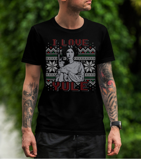 Star Wars I Love Yule Leia Christmas Sweater Humor T-Shirt