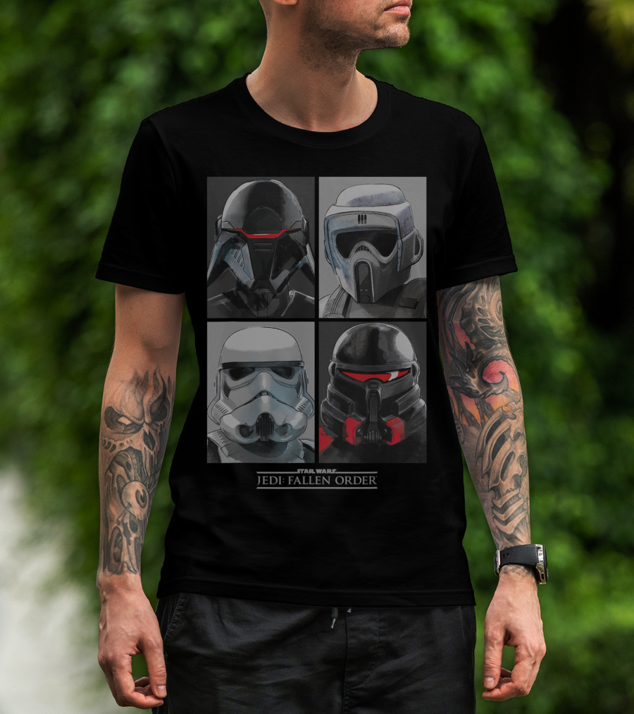 Star Wars Jedi Fallen Order Imperial Troopers Helmets Montage T-Shirt